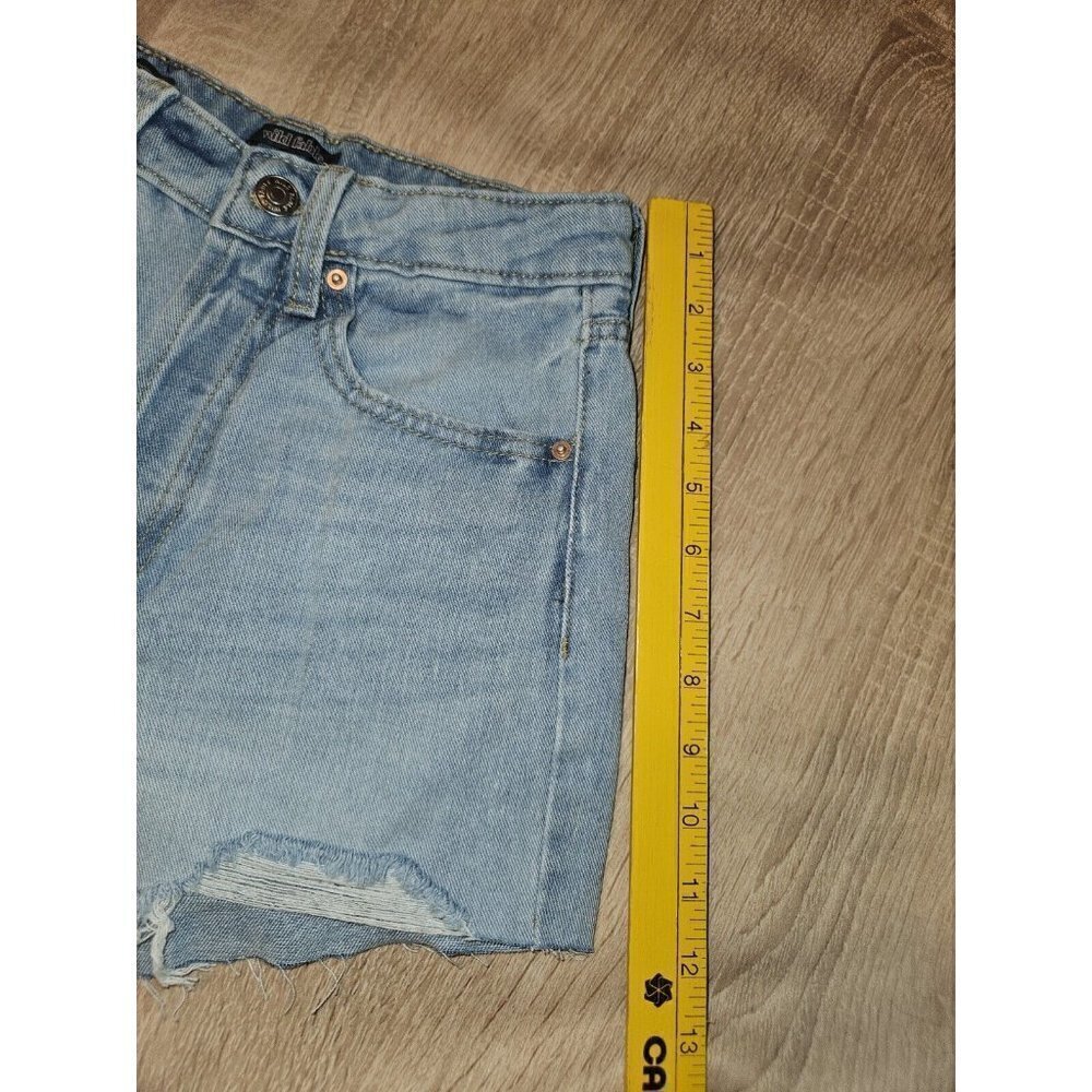 wild fable Light Blue Distressed Denim Jean Shorts - Picture 3 of 5